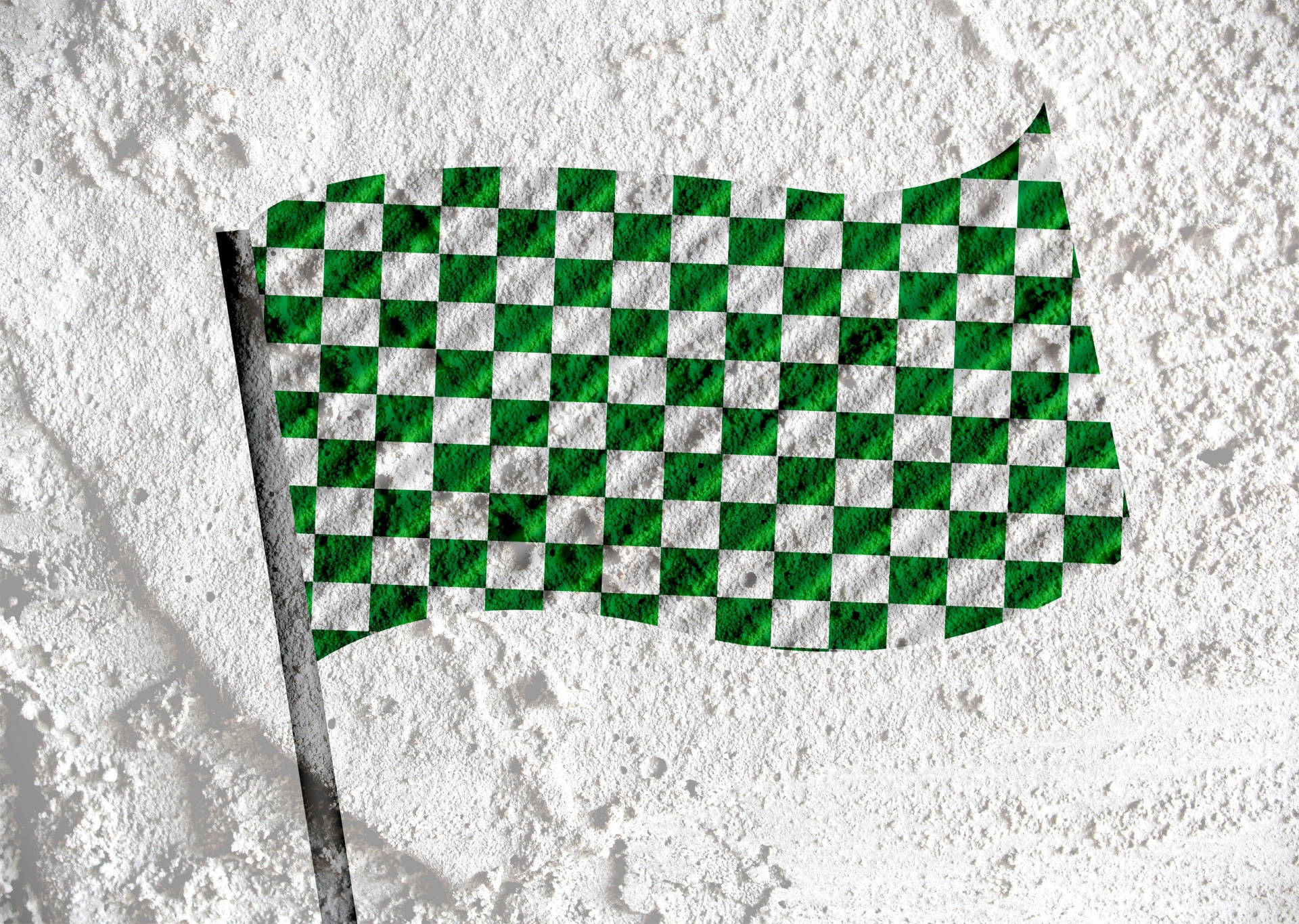 Green Checkered Flag Background