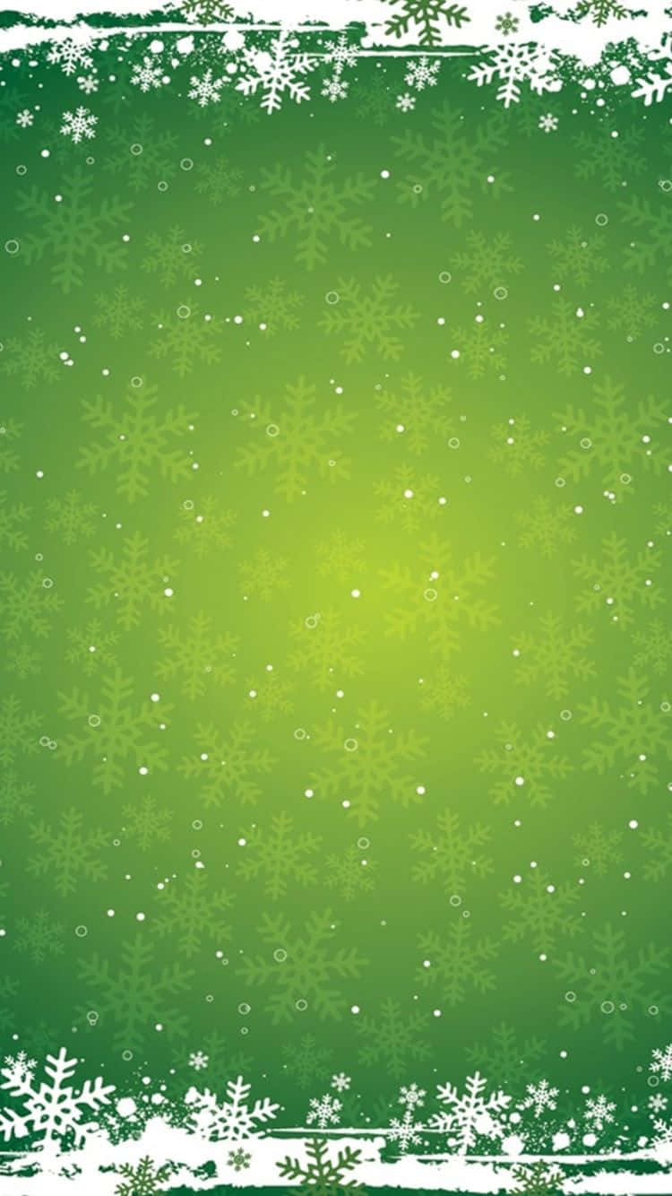 Green Christmas Aesthetic Holiday Iphone Background