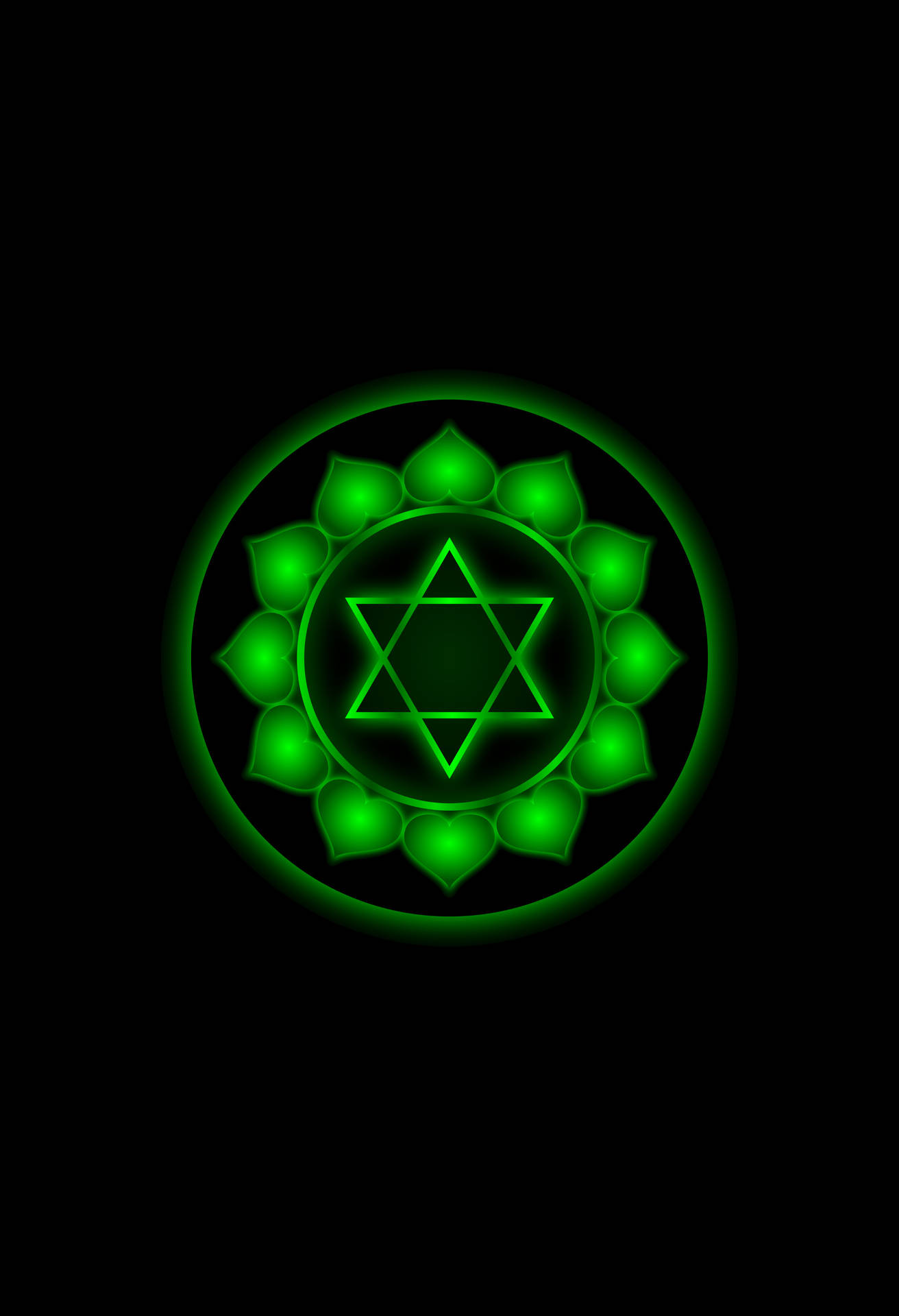 Green Circle Chakra Background