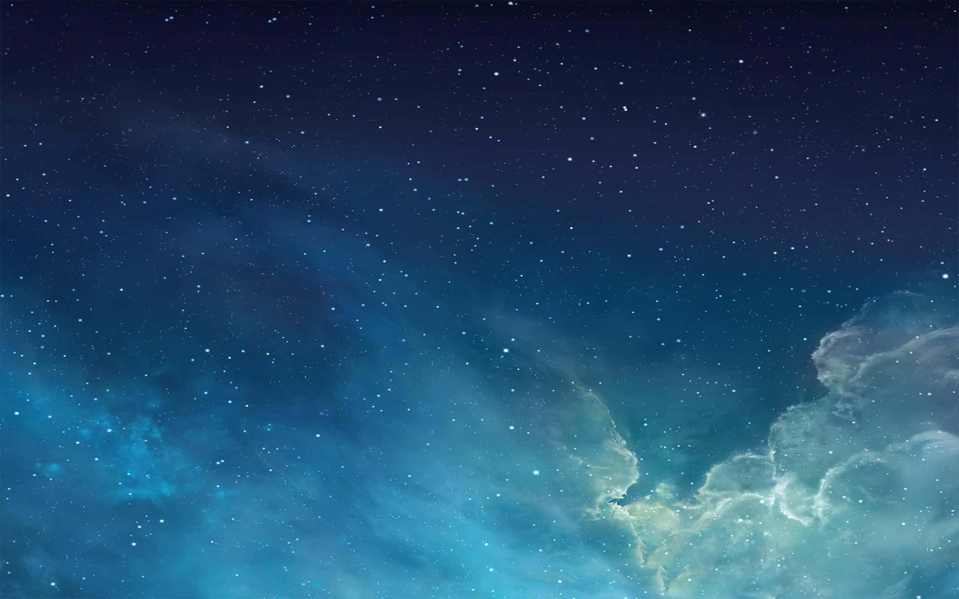Green Clouds And Galaxy Blue Aesthetic Background Idea