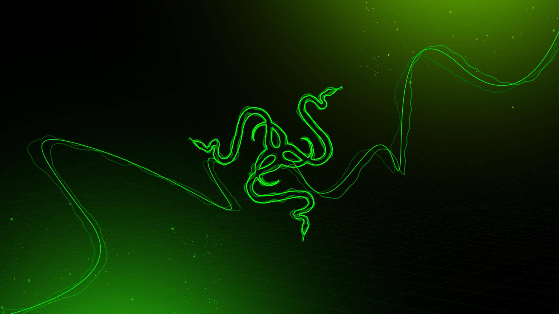 Green Connected Lines Razer Background