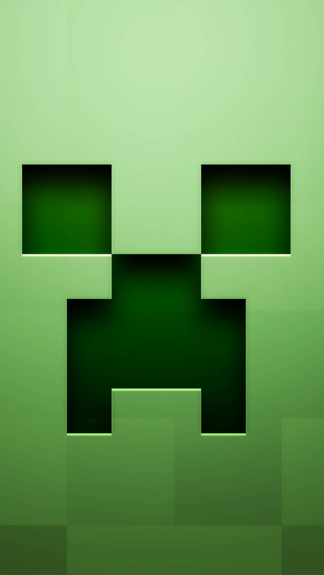 Green Creeper Mob Face Minecraft Iphone