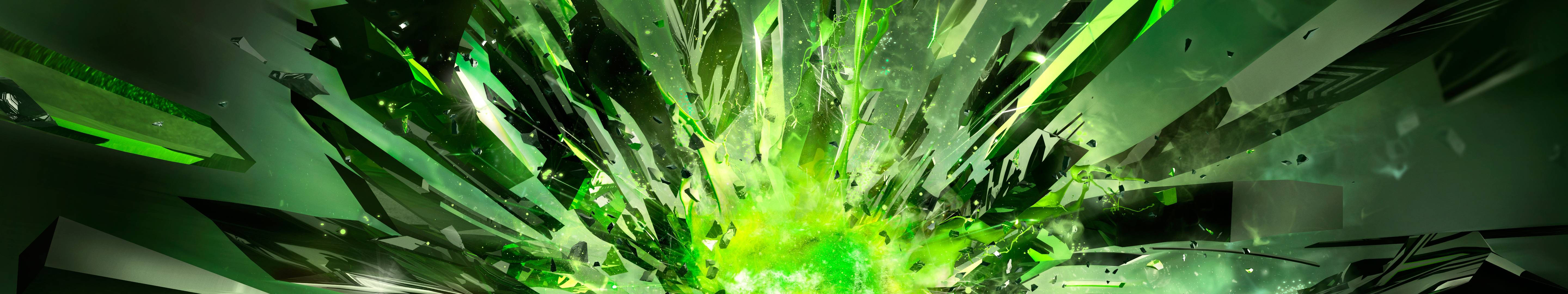 Green Crystals Explosion
