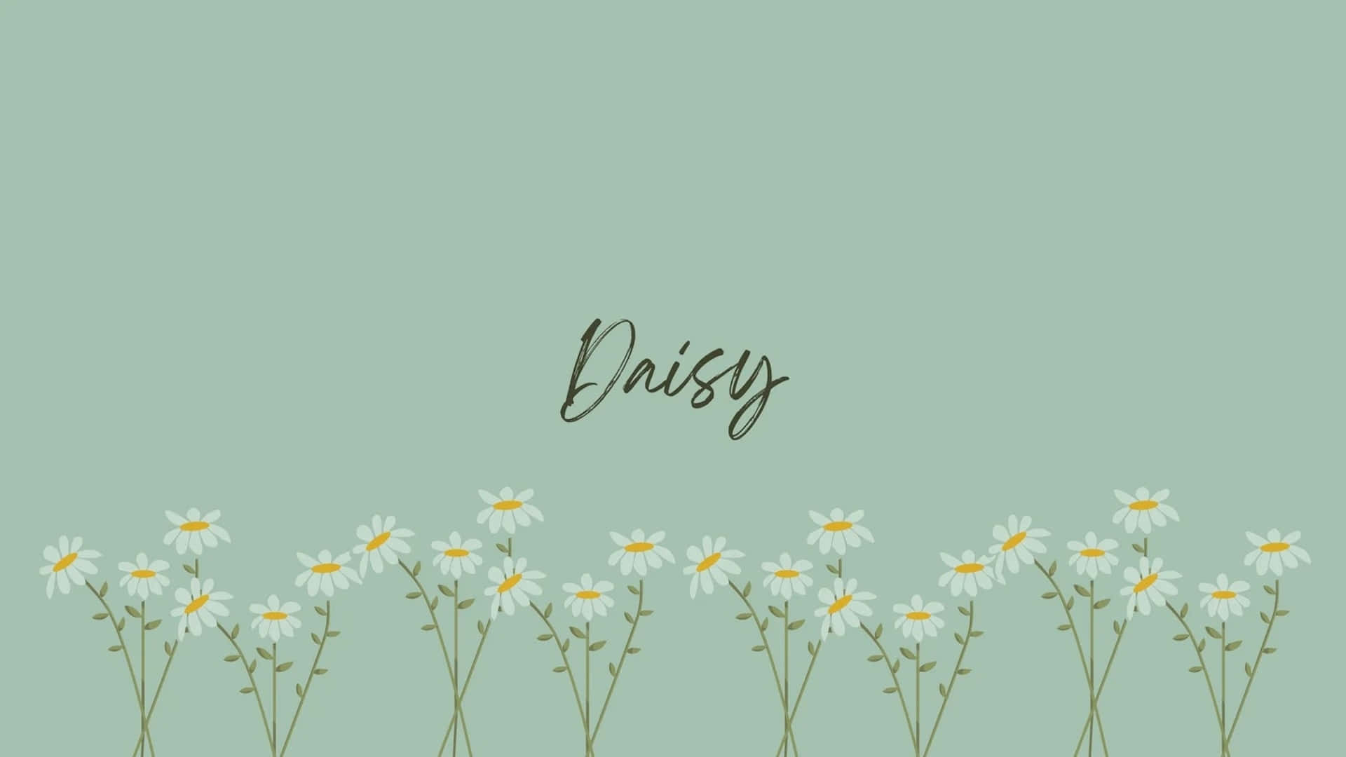 Green Daisy Aesthetic Background Background