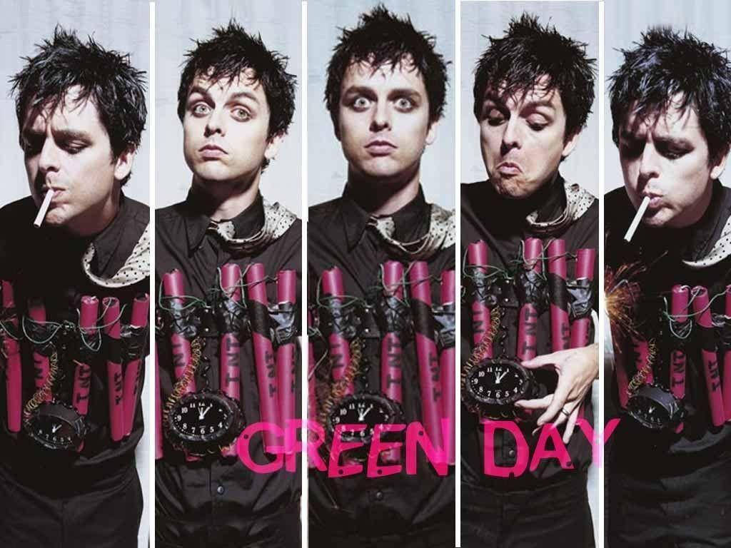 Green Day Billie Wearing Dynamite Vest Background