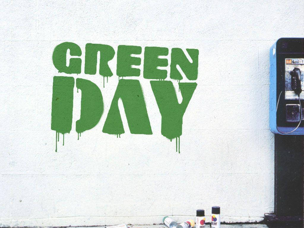 Green Day Name Graffiti Background