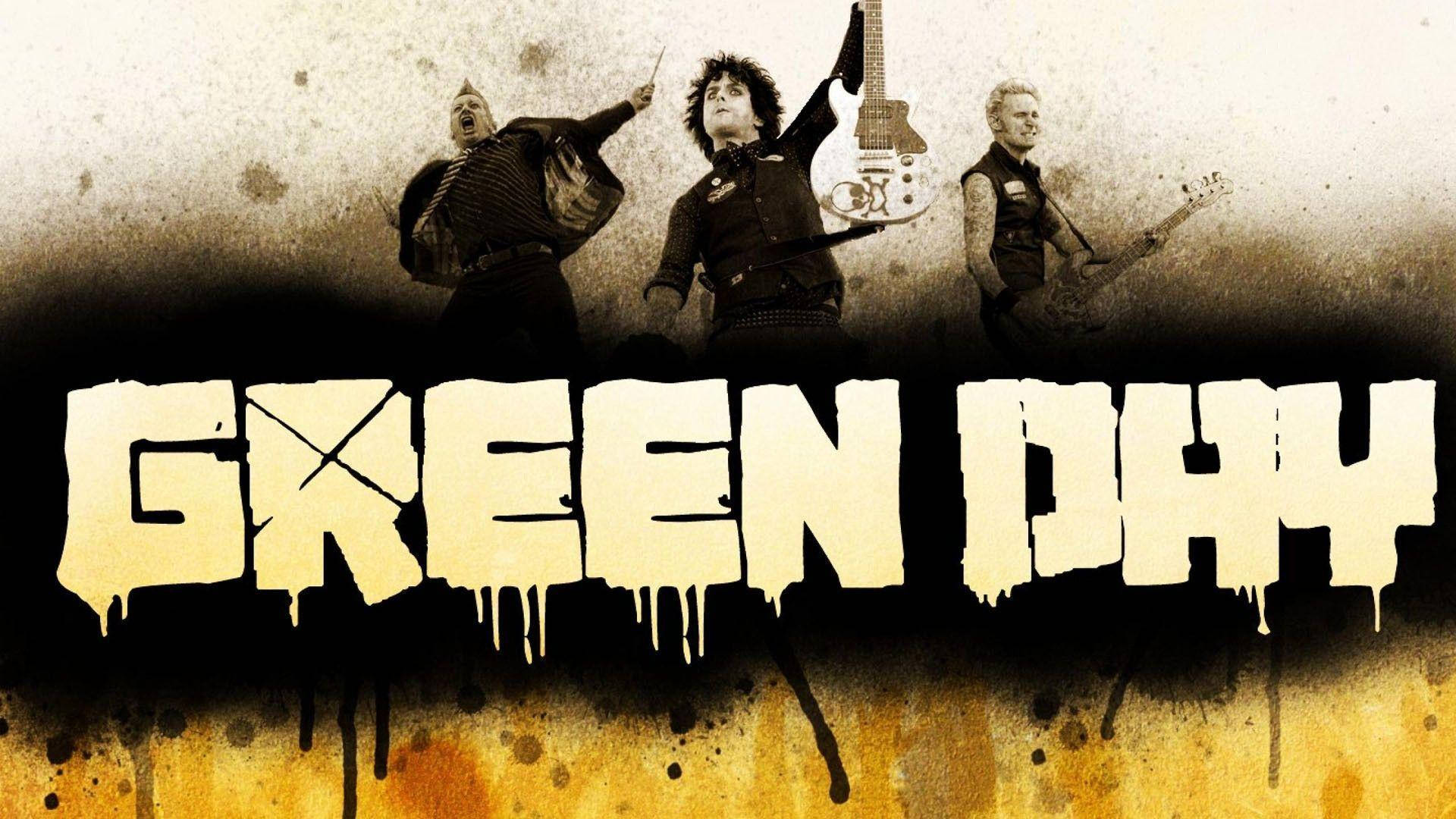Green Day Ombre Yellow Text Background