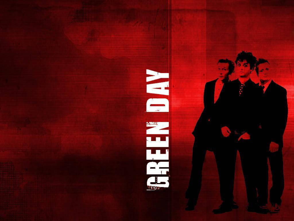 Green Day Red Abstract Background