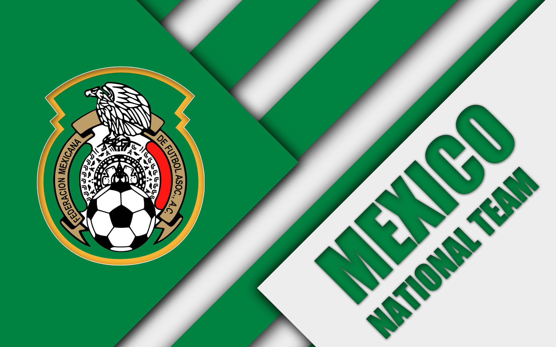 Green Digital Mexico National Football Team Logo Background