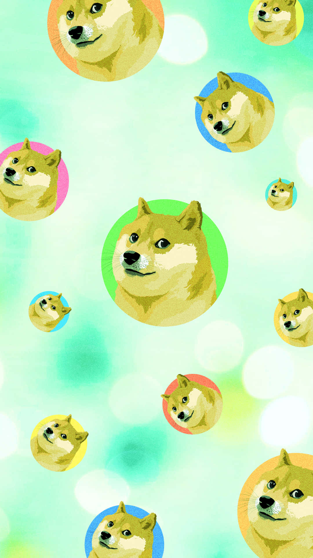 Green Doge Icons Background