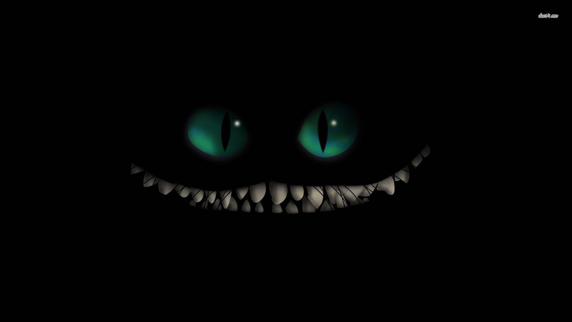 Green Eye Cheshire Cat Background