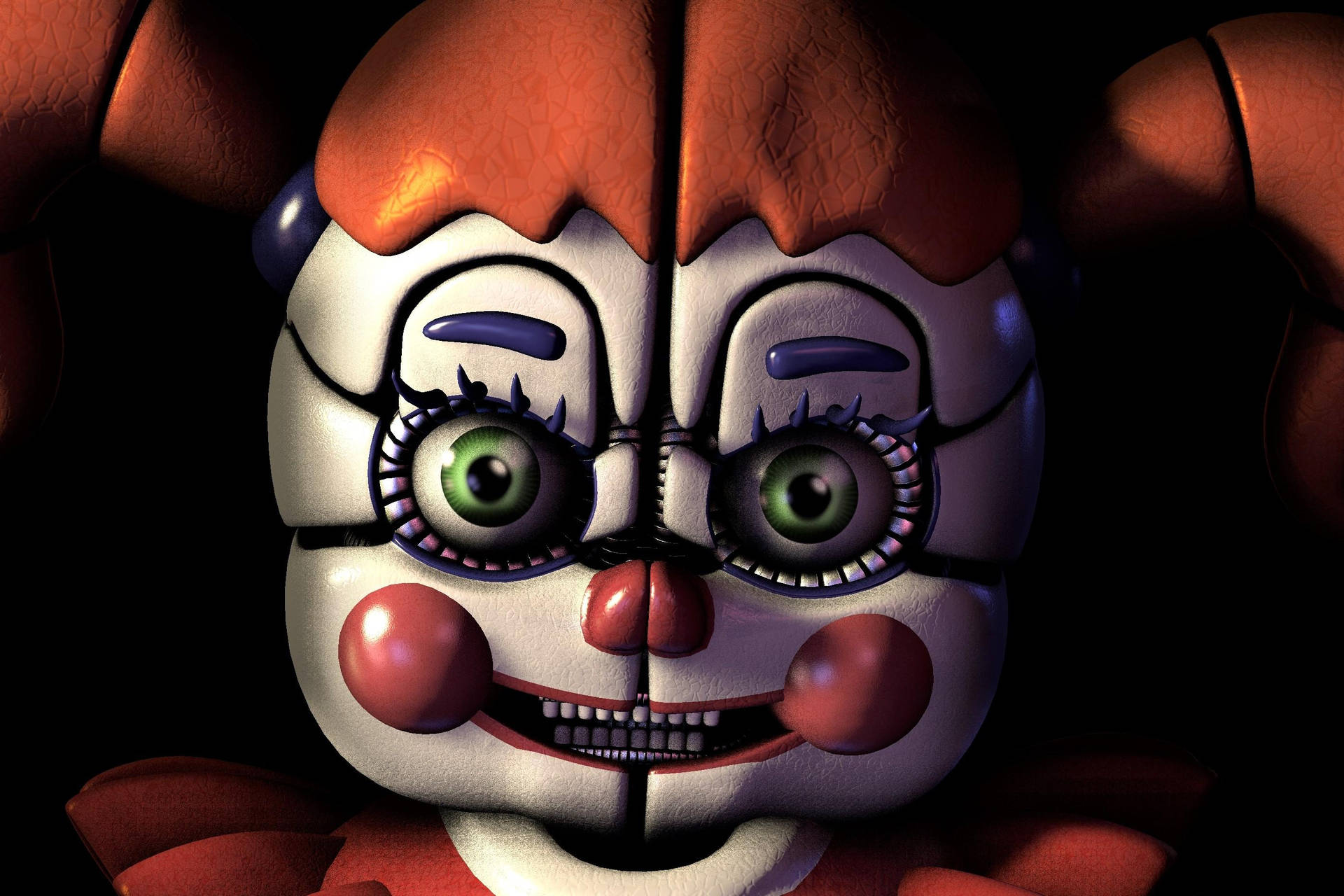 Green-eyed Circus Baby Background