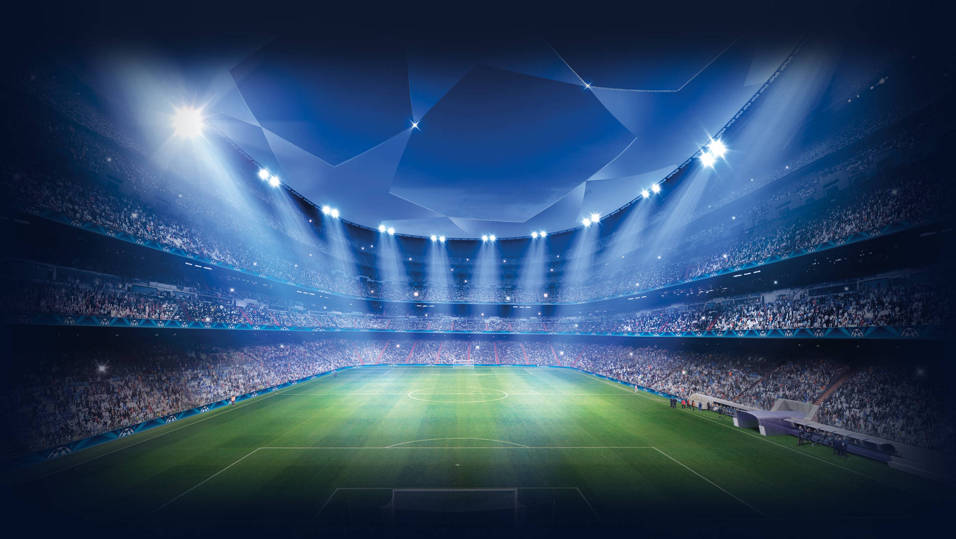 Green Field Stadium Champions League Background