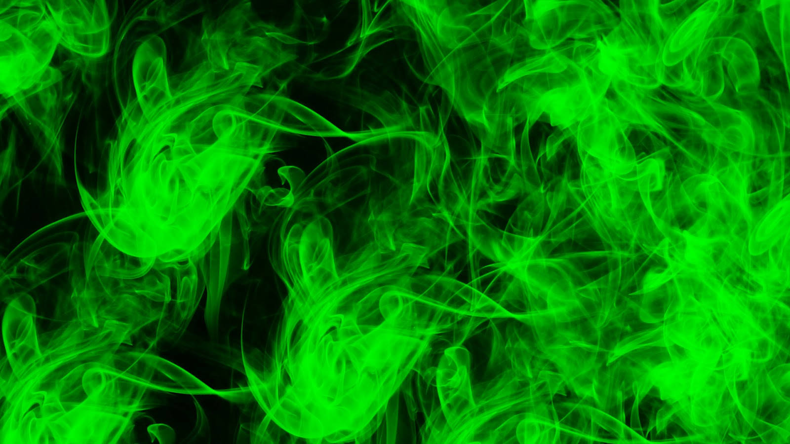 Green Fire And Smoke Background