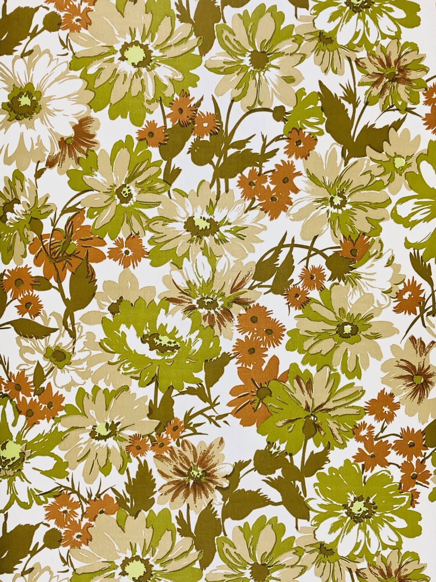 Green Floral Autumn Background