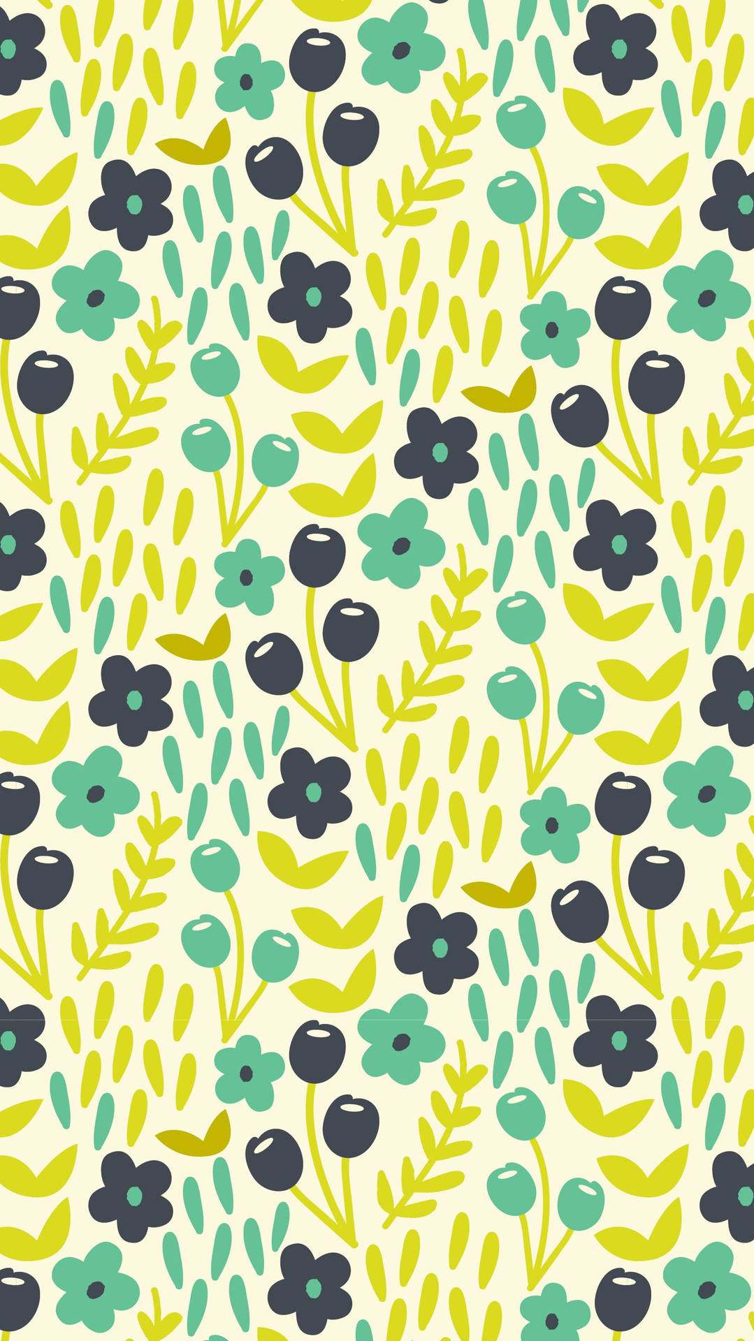 Green Floral Leaves Background