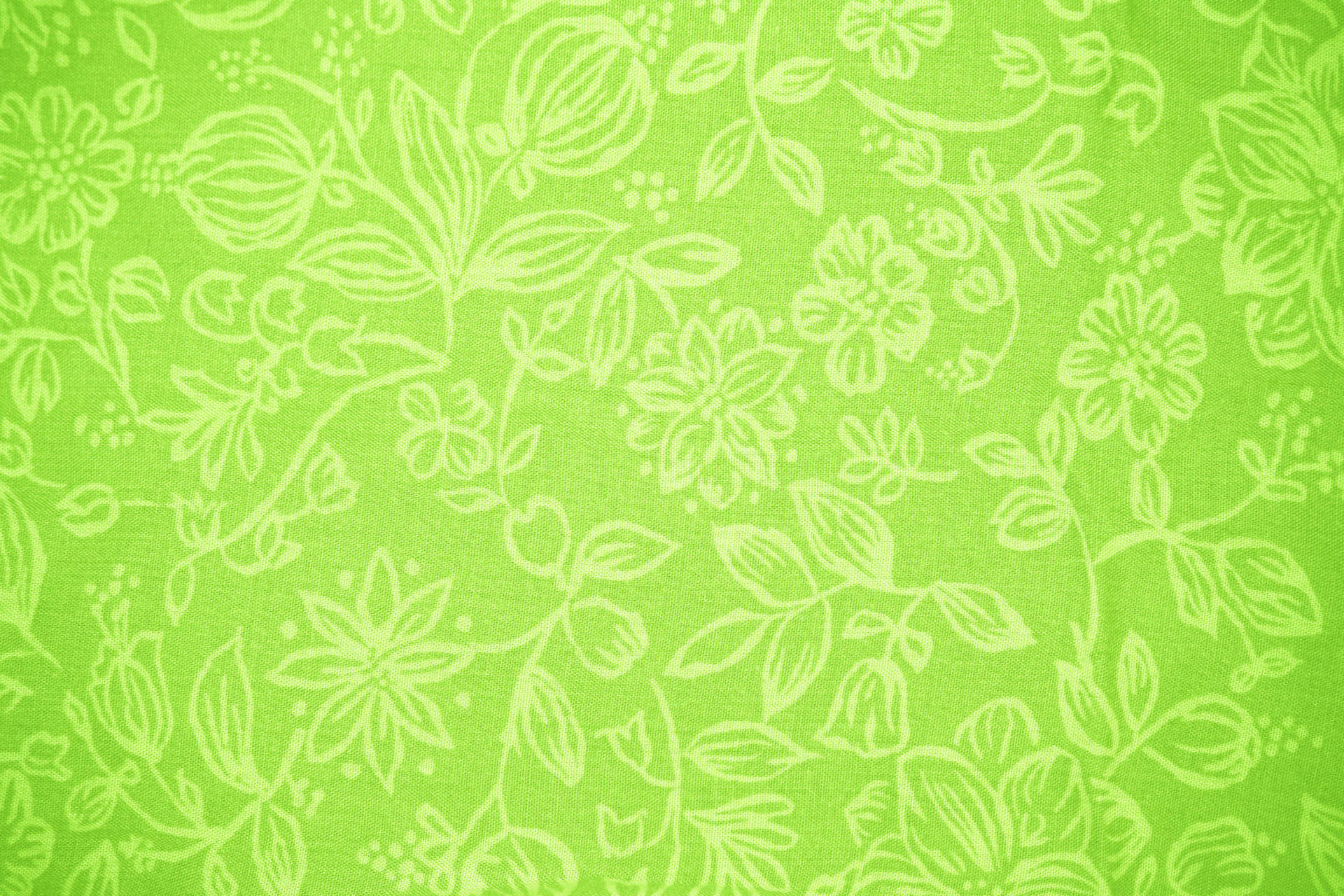 Green Floral Lining Background