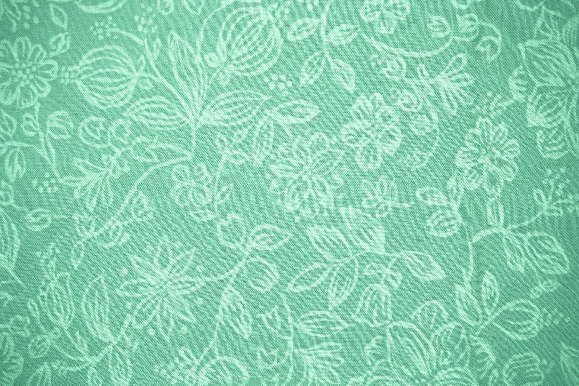 Green Floral Mint Background