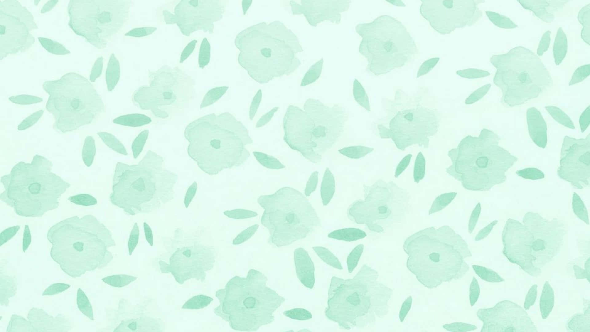 Green Floral Pattern Background Background