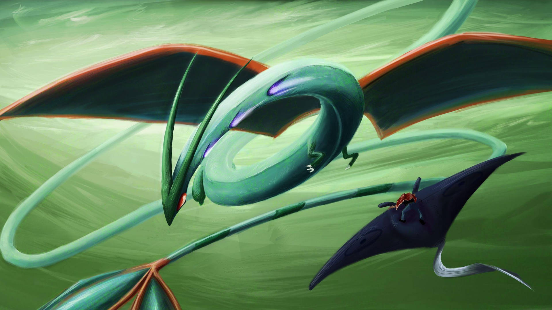 Green Flygon Artwork Background