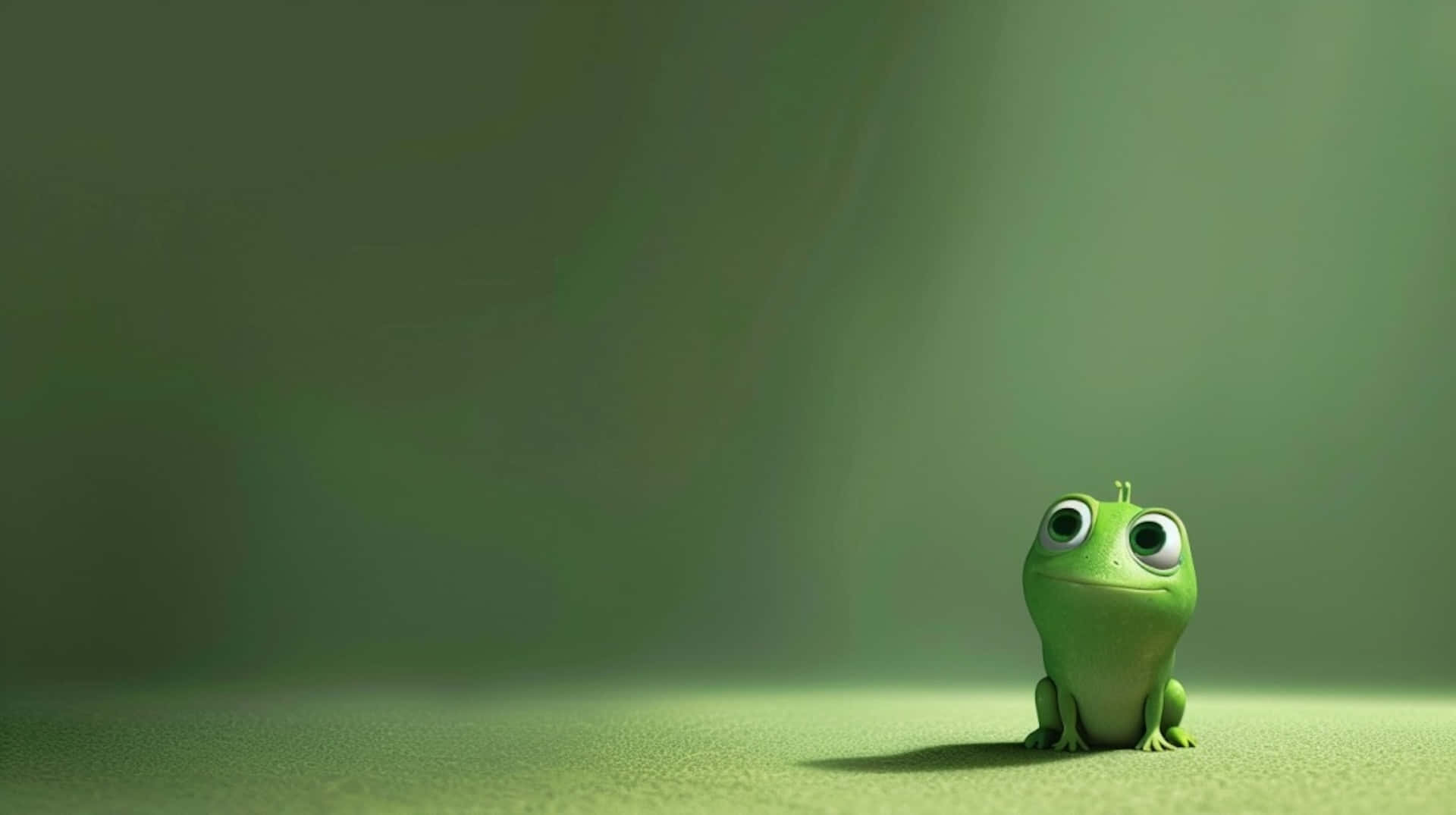 Green Frog Cartoon Character Wallpaper Background