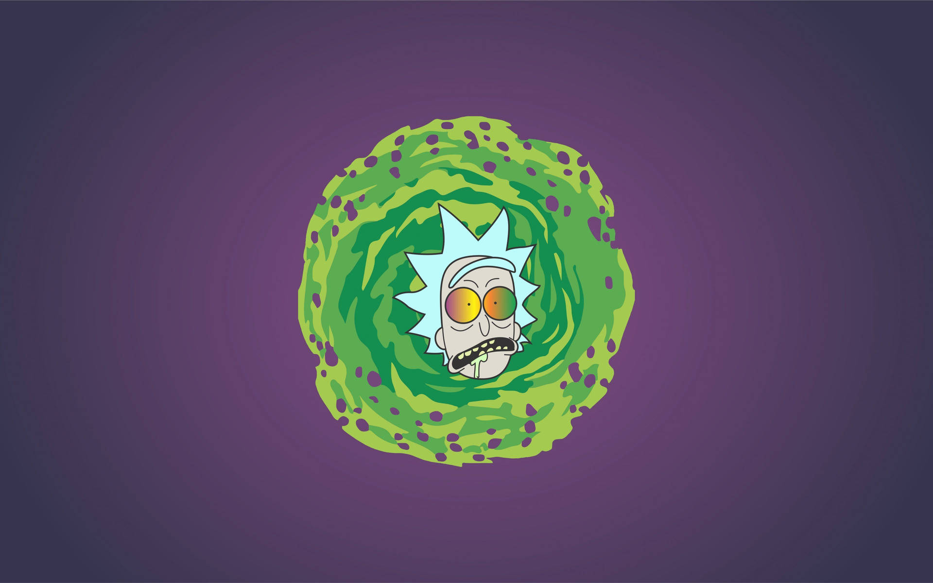 Green Fumes Rick And Morty 4k Background