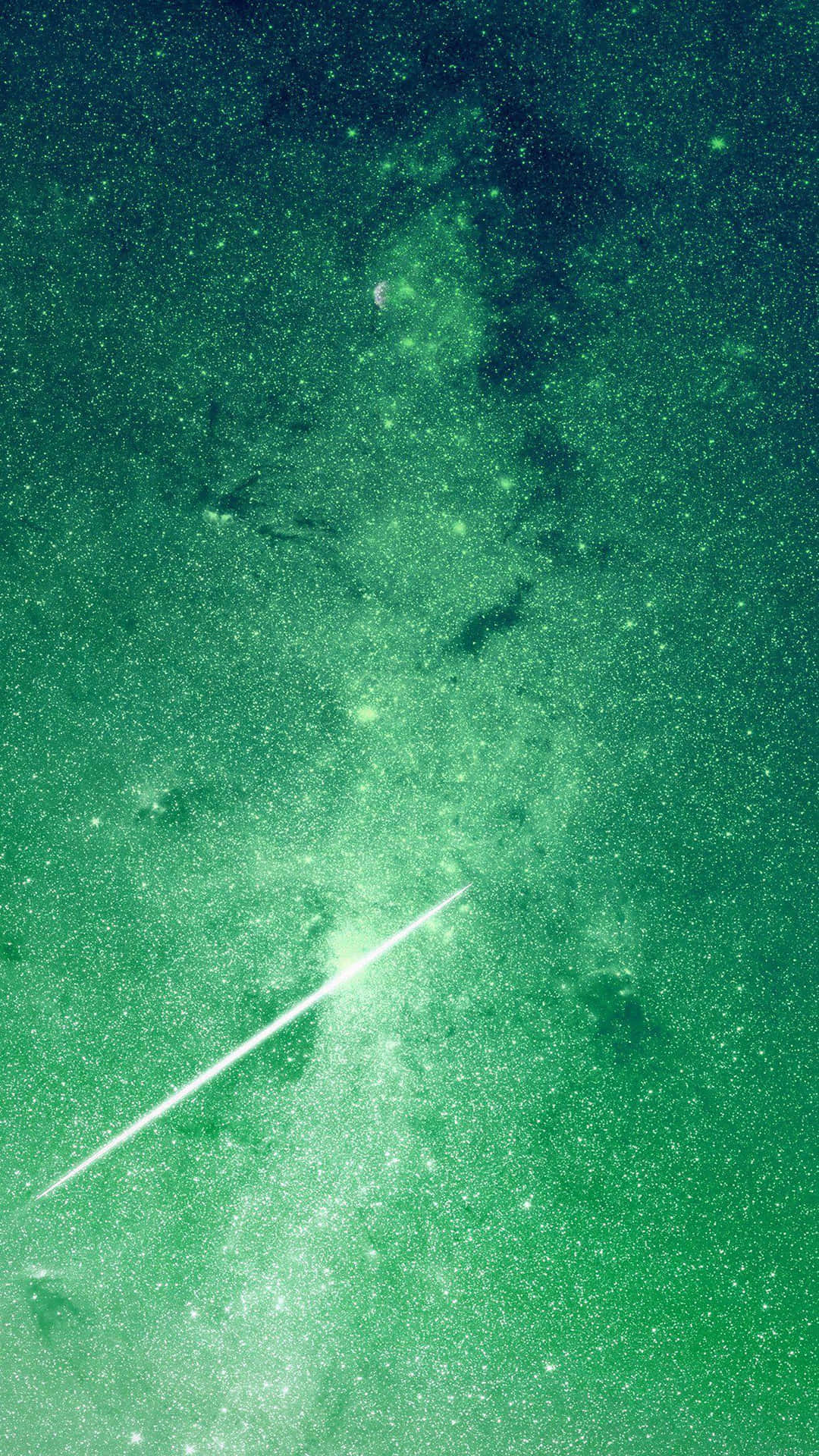 Green Galaxy With Bright Light Background