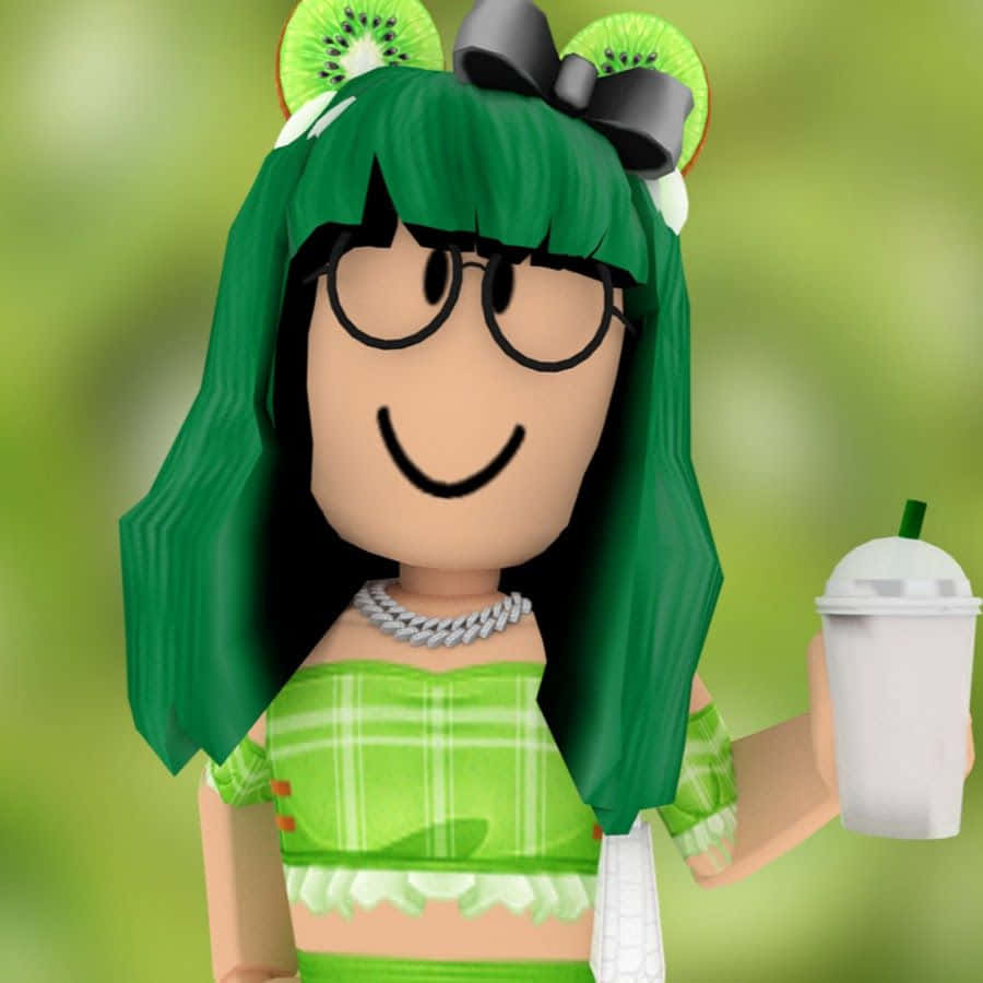 Green Girl Roblox Pfp Background