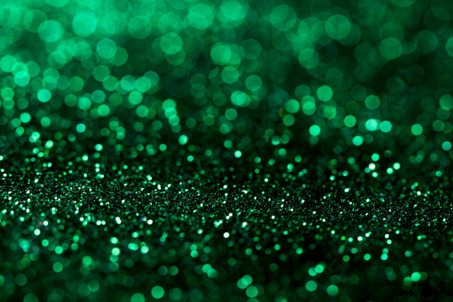 Green Glitter Focused