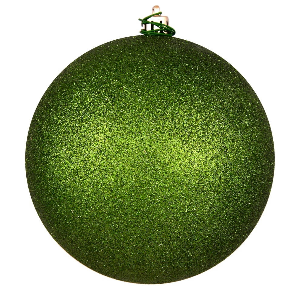 Green Glitter On Christmas Ball