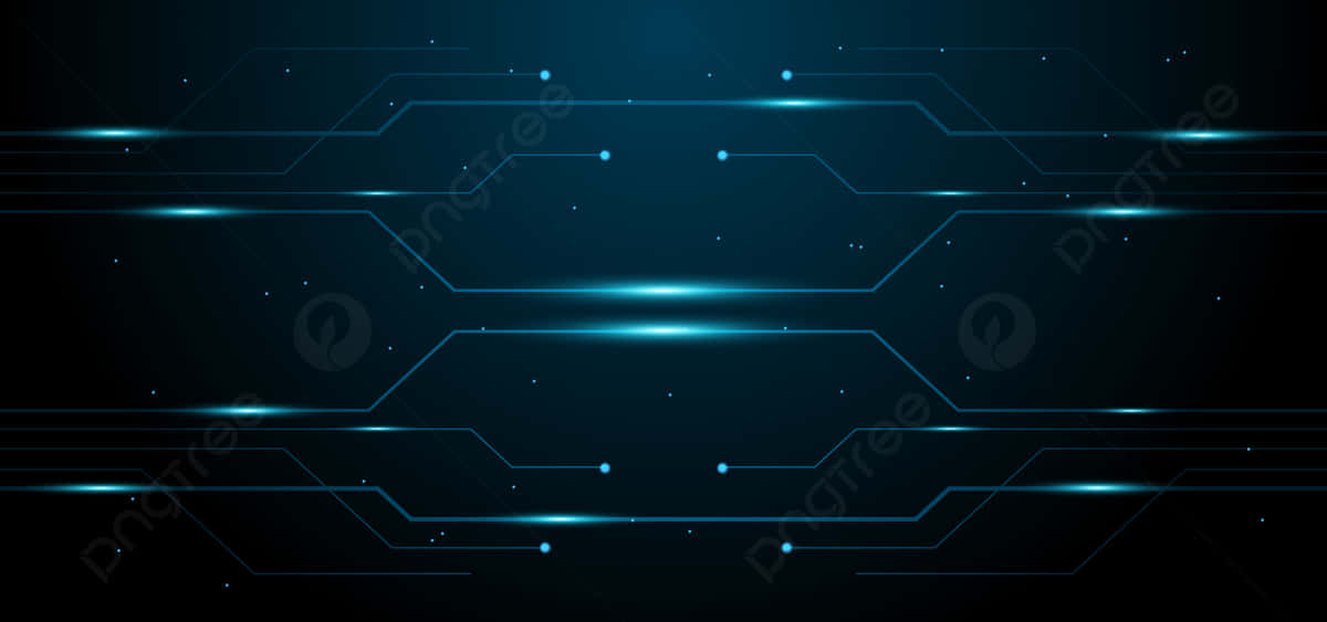 Green Glowing Electric Circuit