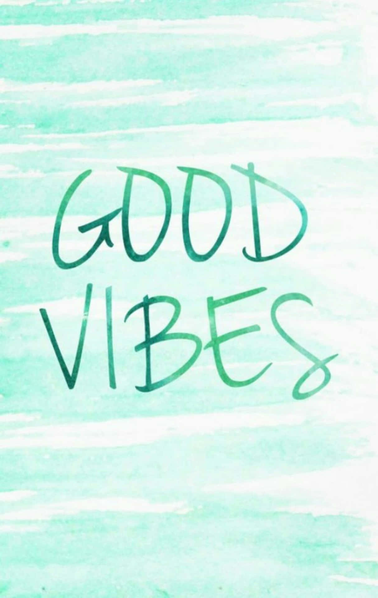 Green Good Vibes Iphone Background