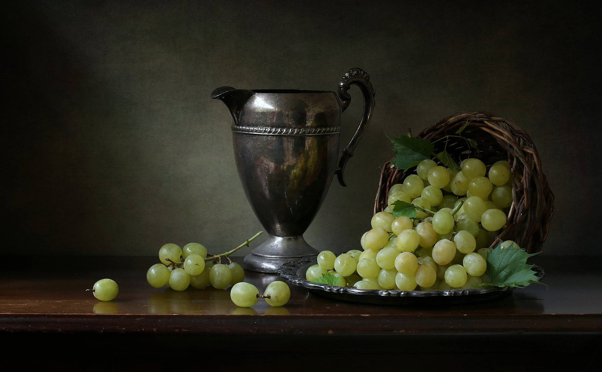Green Grape Feast Background