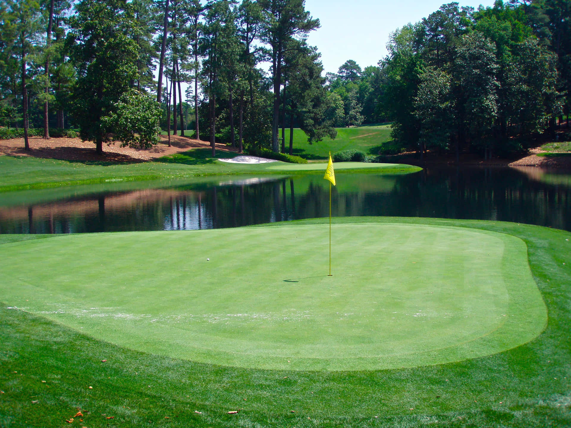 Green Grass On The Golf Course Background