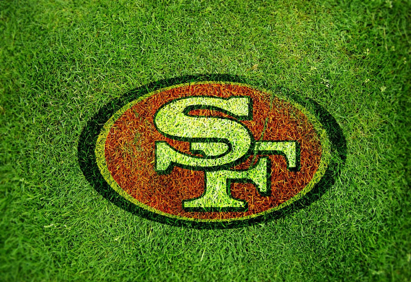 Green Grass San Francisco 49ers Logo Background