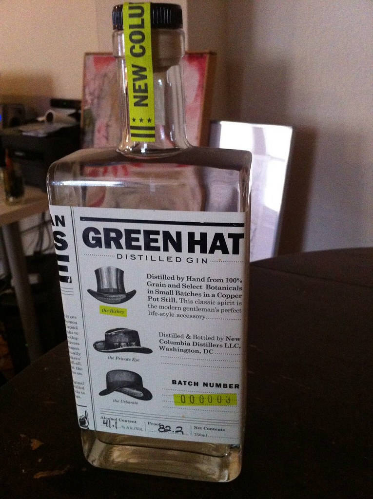 Green Hat Original Gin Background