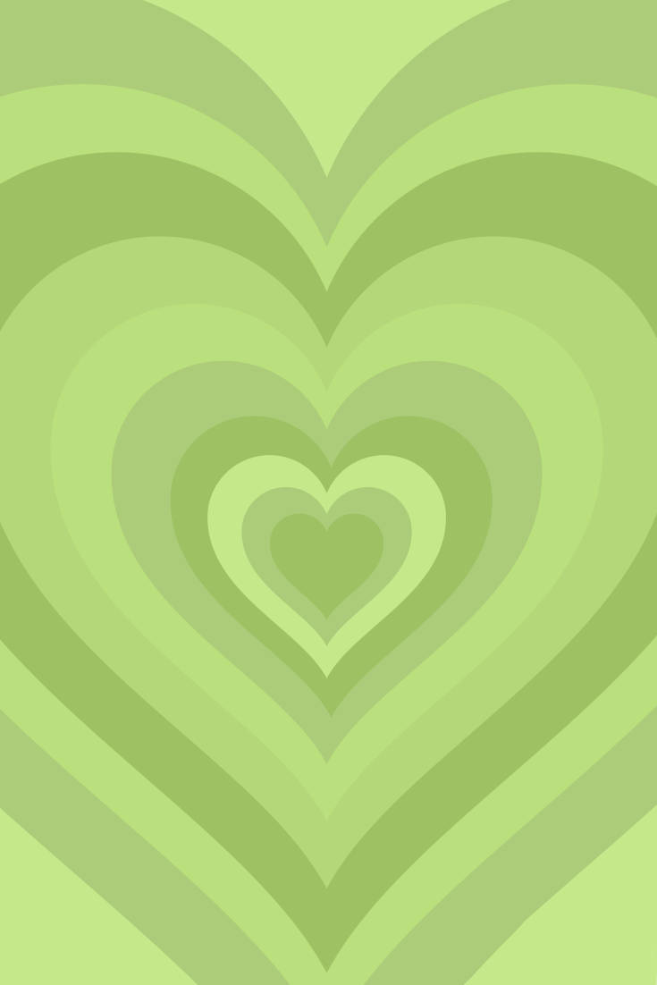 Green Heart Cool Background