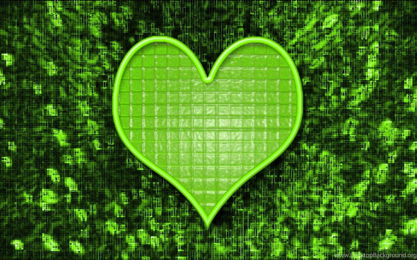 Green Heart Jelly Background