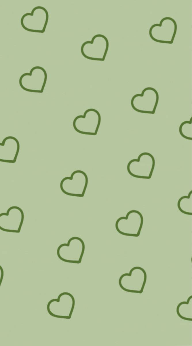 Green Heart Lining Background