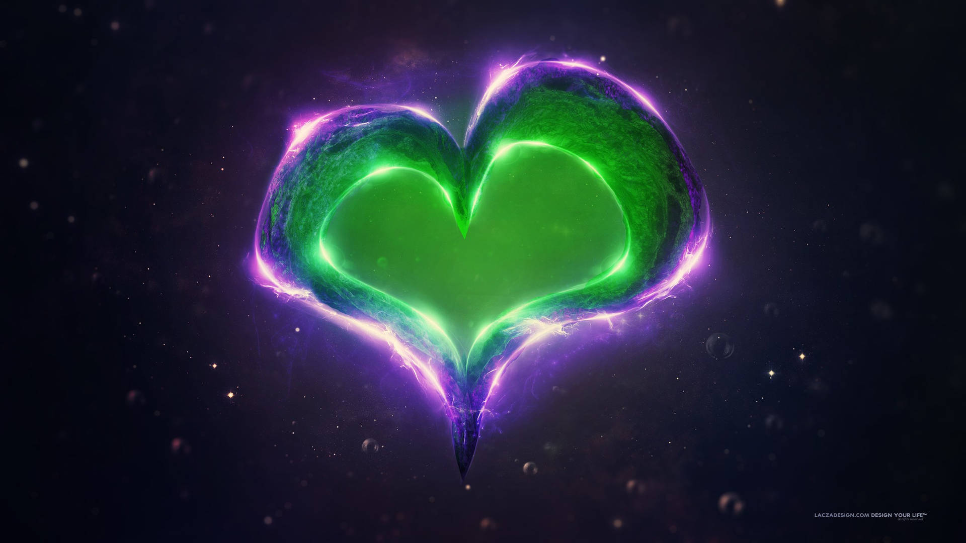 Green Heart Purple Line