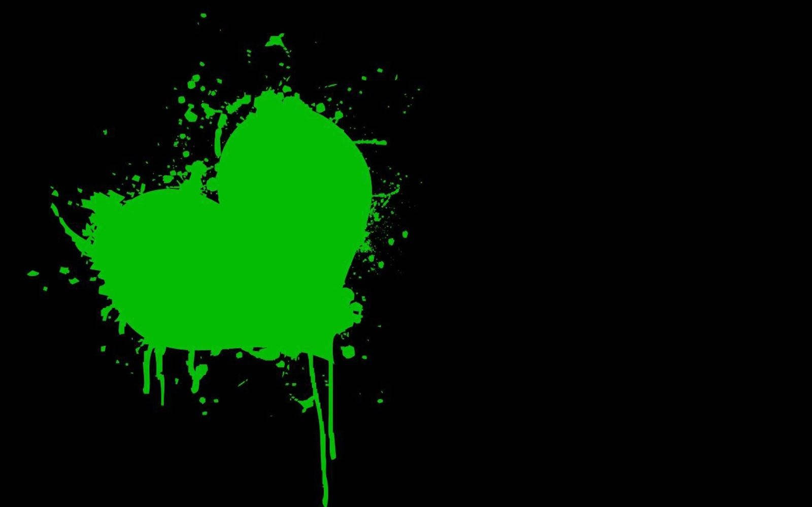 Green Heart Spray Paint Background