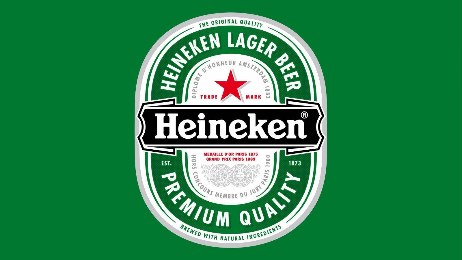 Green Heineken Lager Beer Logo Background