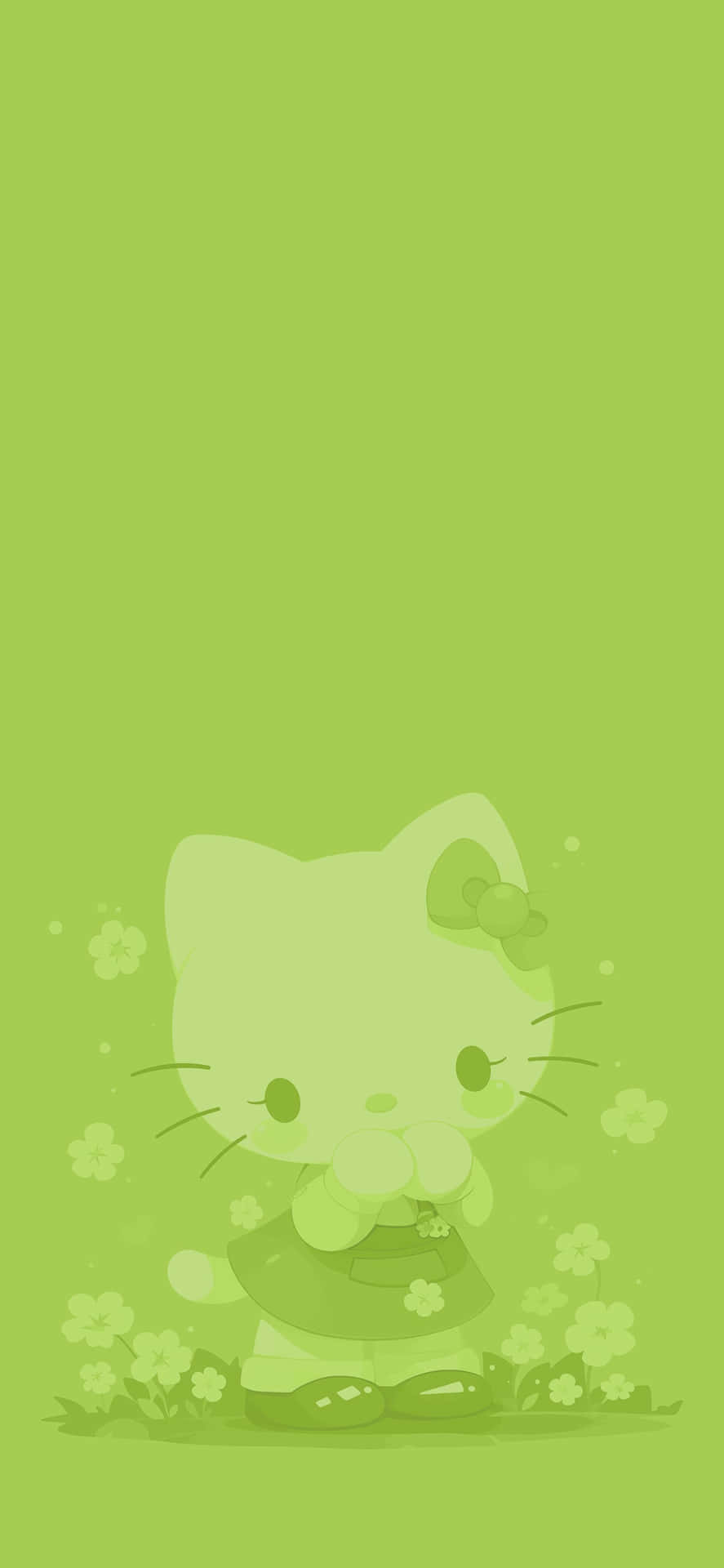 Green Hello Kittyi Phone Wallpaper Background