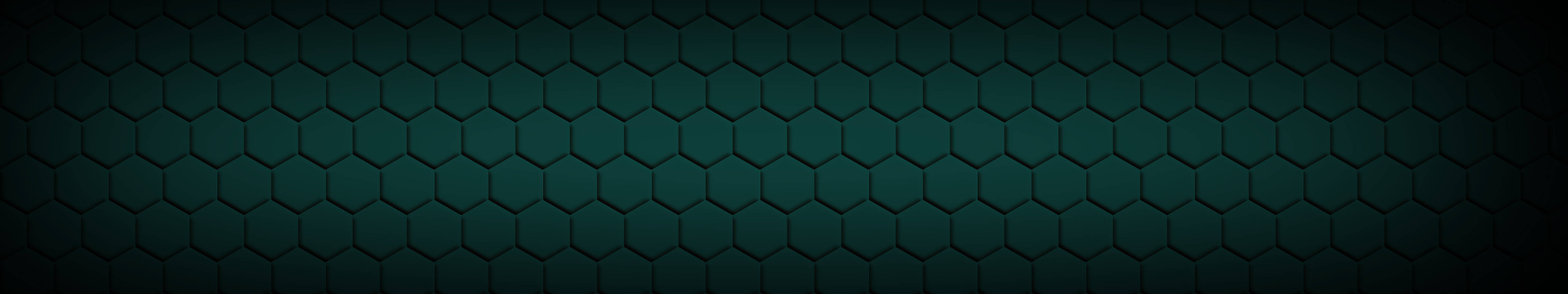 Green Hexagonal Prisms Three Screen Background