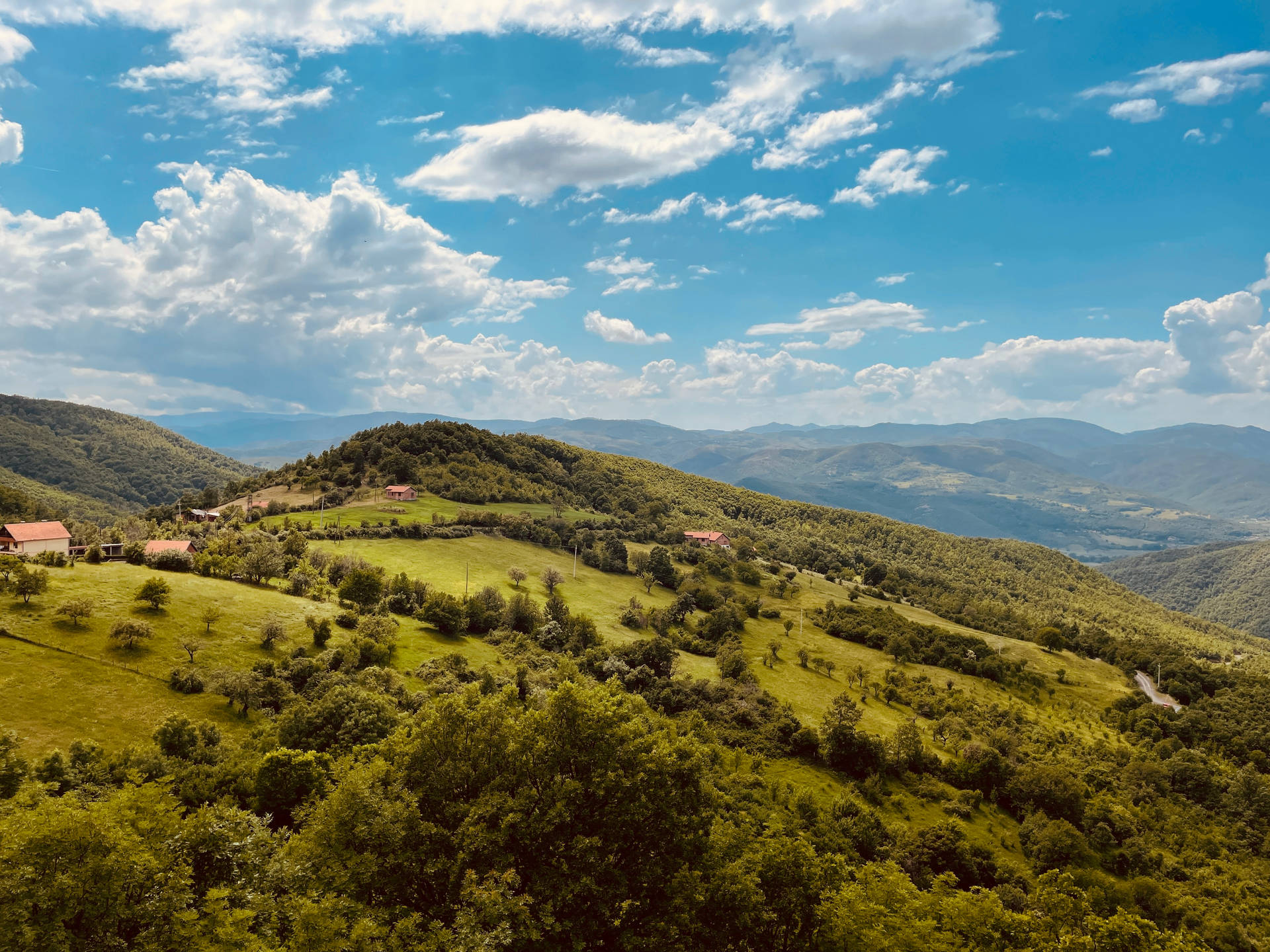 Green Hills In Kosovo Background