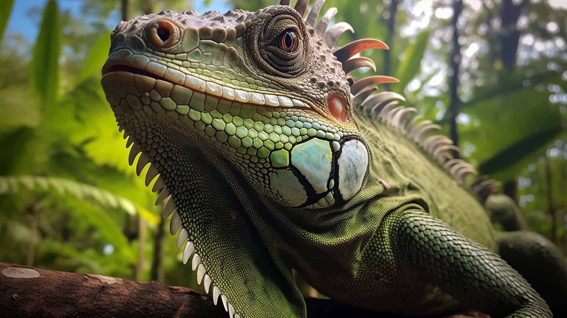 Green Iguana Closeupin Natural Habitat.jpg Background