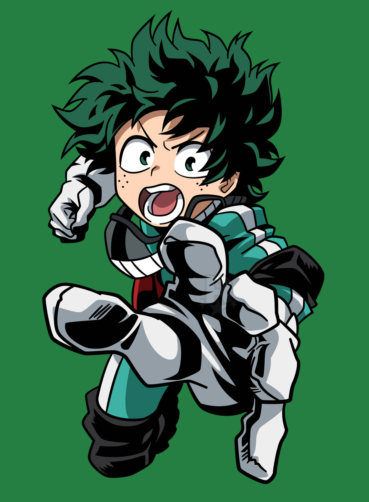 Green Izuku Midoriya 4k