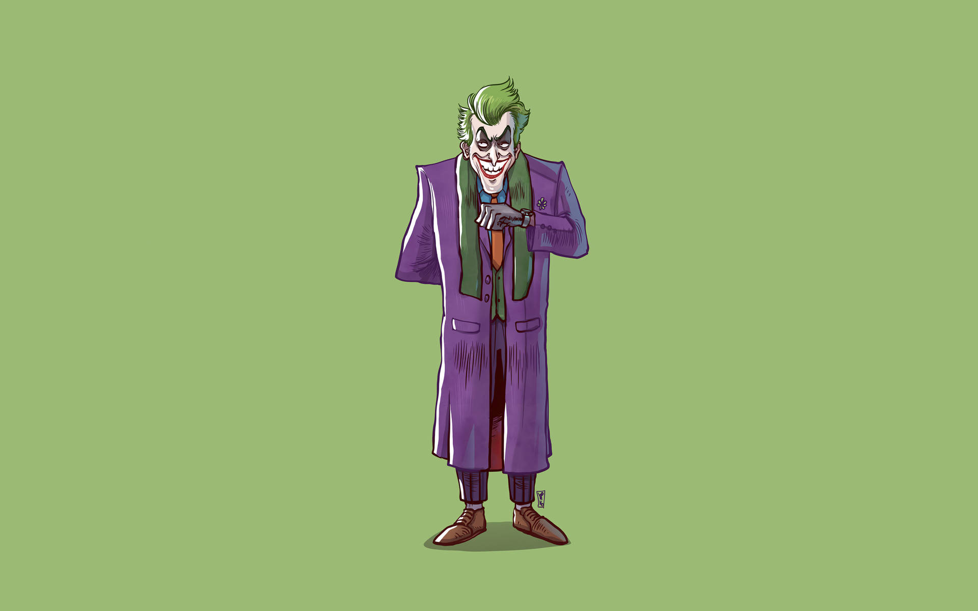 Green Joker Smile Background