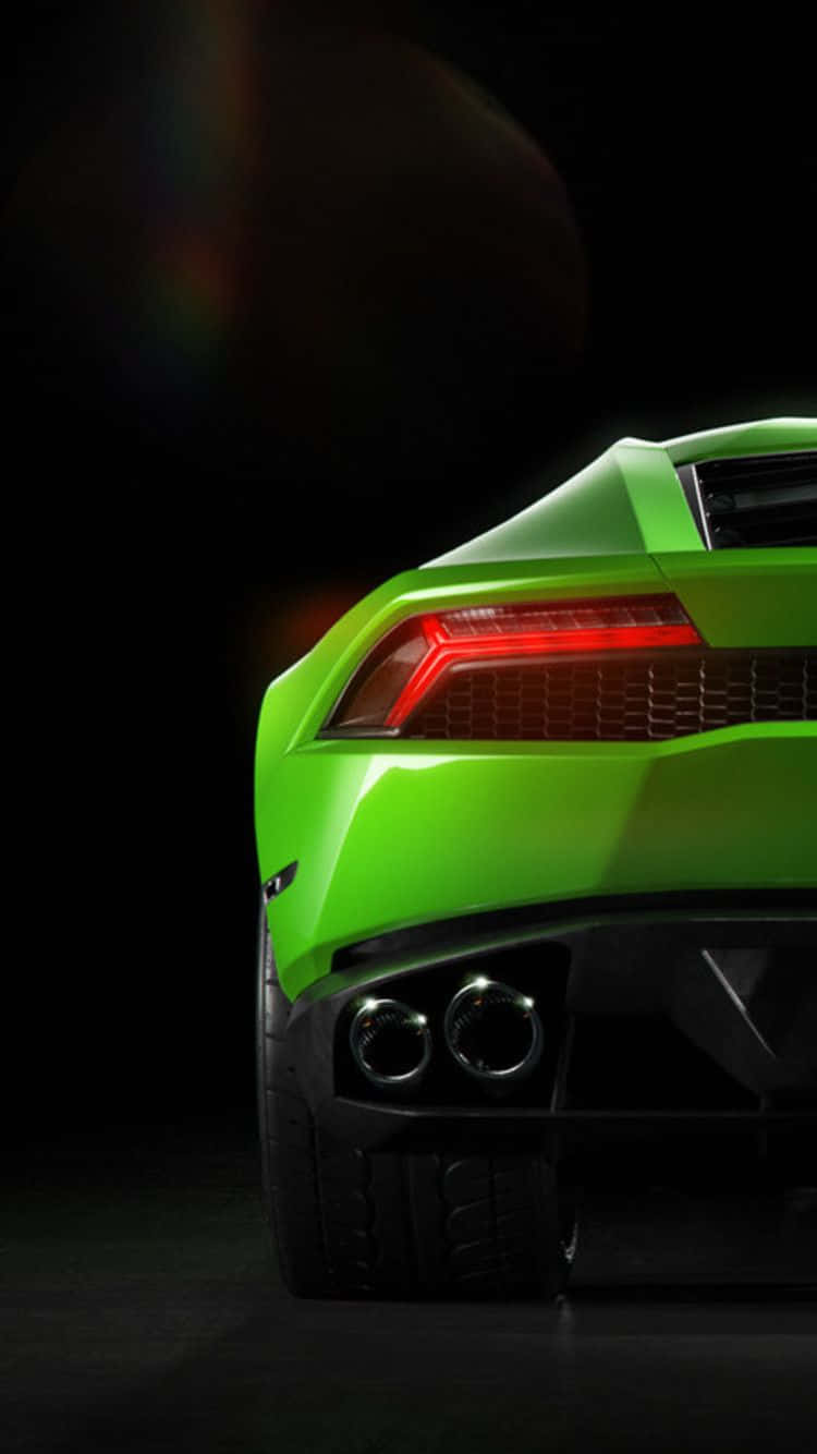 Green Lamborghini Iphone Display Background
