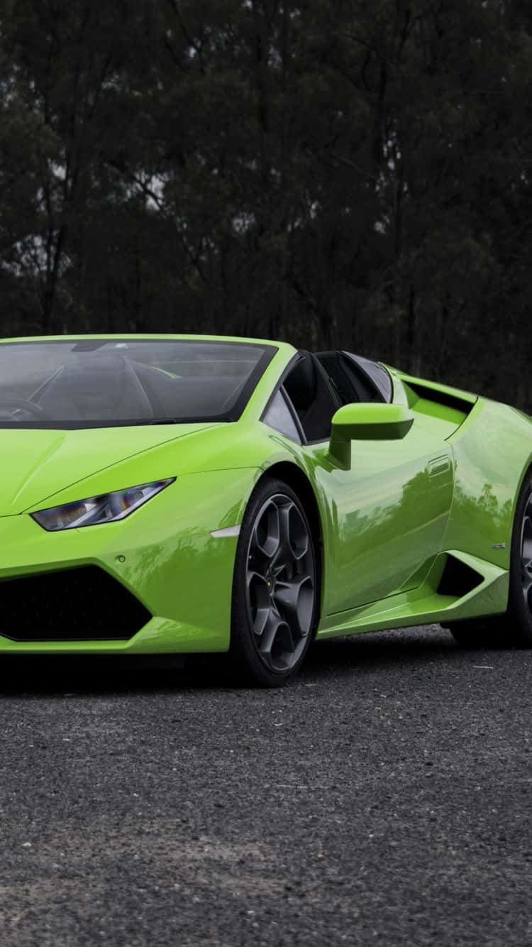 Green Lamborghini Iphone Lock Screen Background